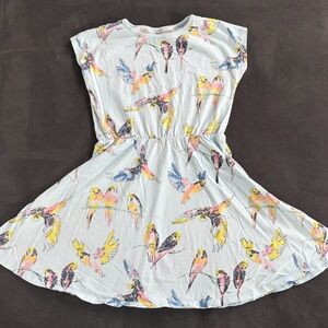 Tea Collection Multicolor Bird Print Dress